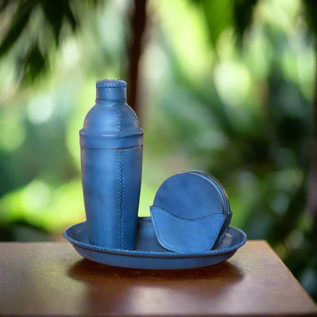 Coctelera | Leather Cocktail Shaker + Jigger