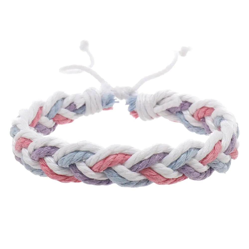 Handwoven Cotton String Bracelet in Artistic Style - Concordia Style Boutique