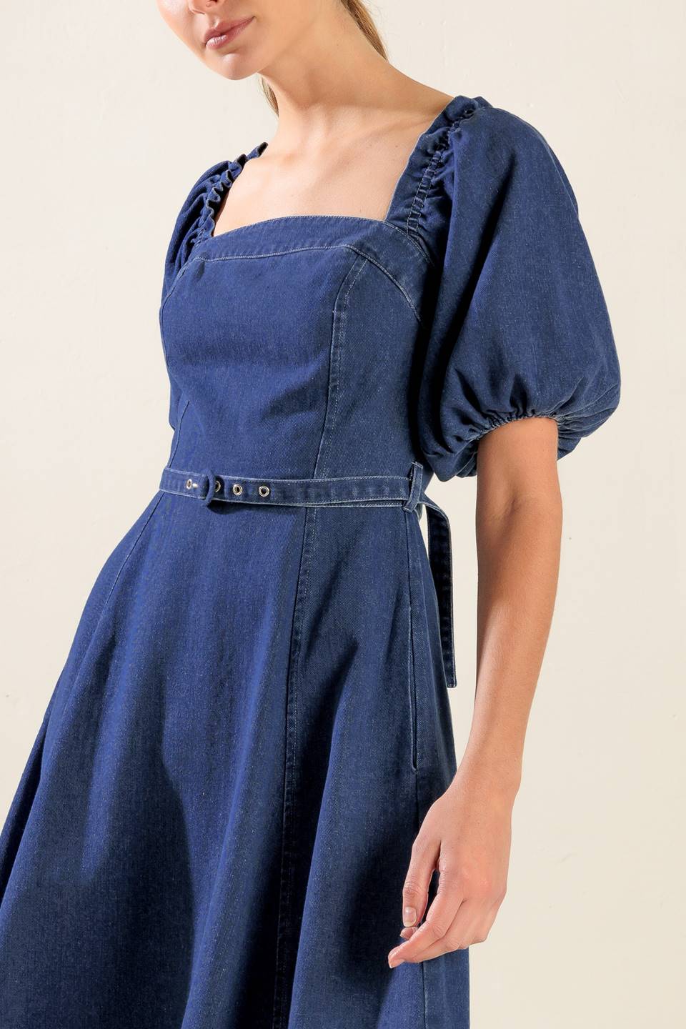 ALL SPRUCED UP DENIM MIDI DRESS - Concordia Style Boutique