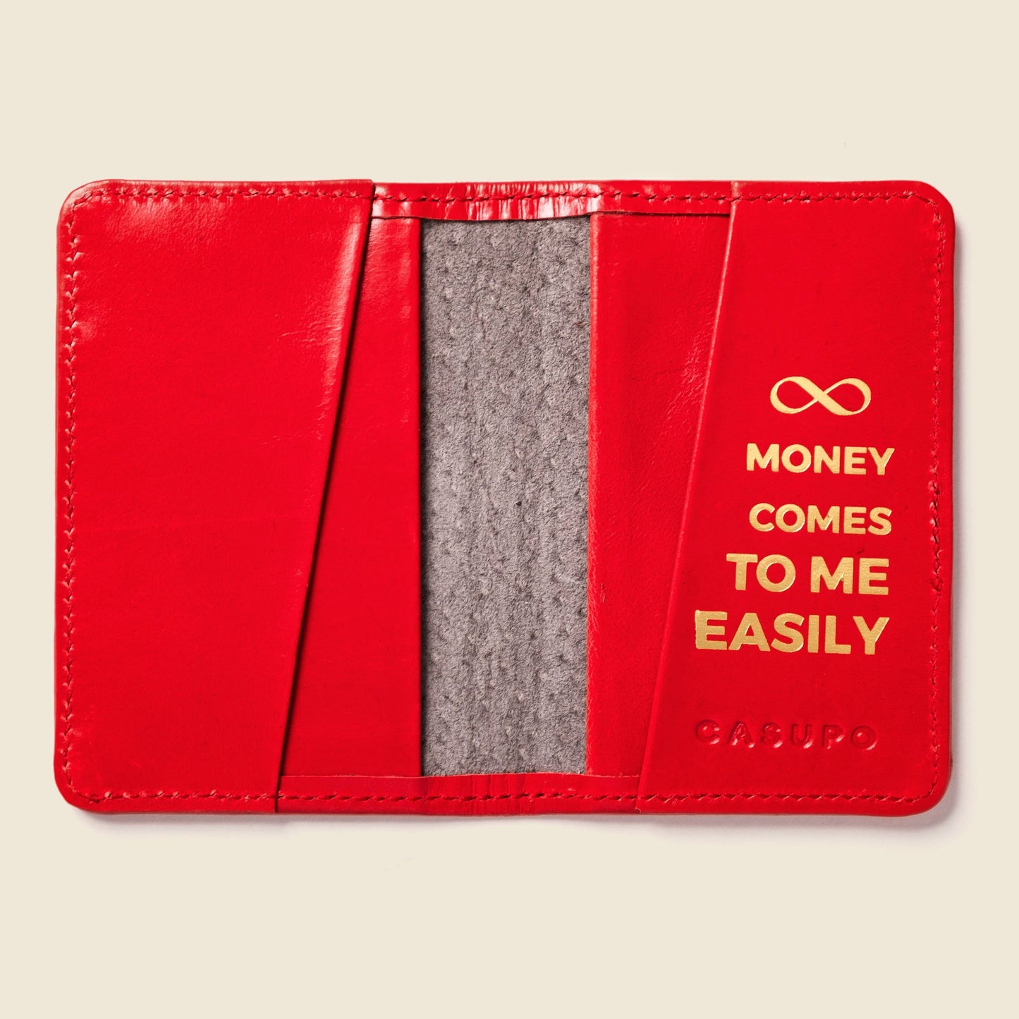 Compact Bifold with RFID Protection - Fire Red