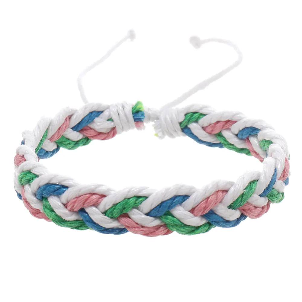 Handwoven Cotton String Bracelet in Artistic Style - Concordia Style Boutique