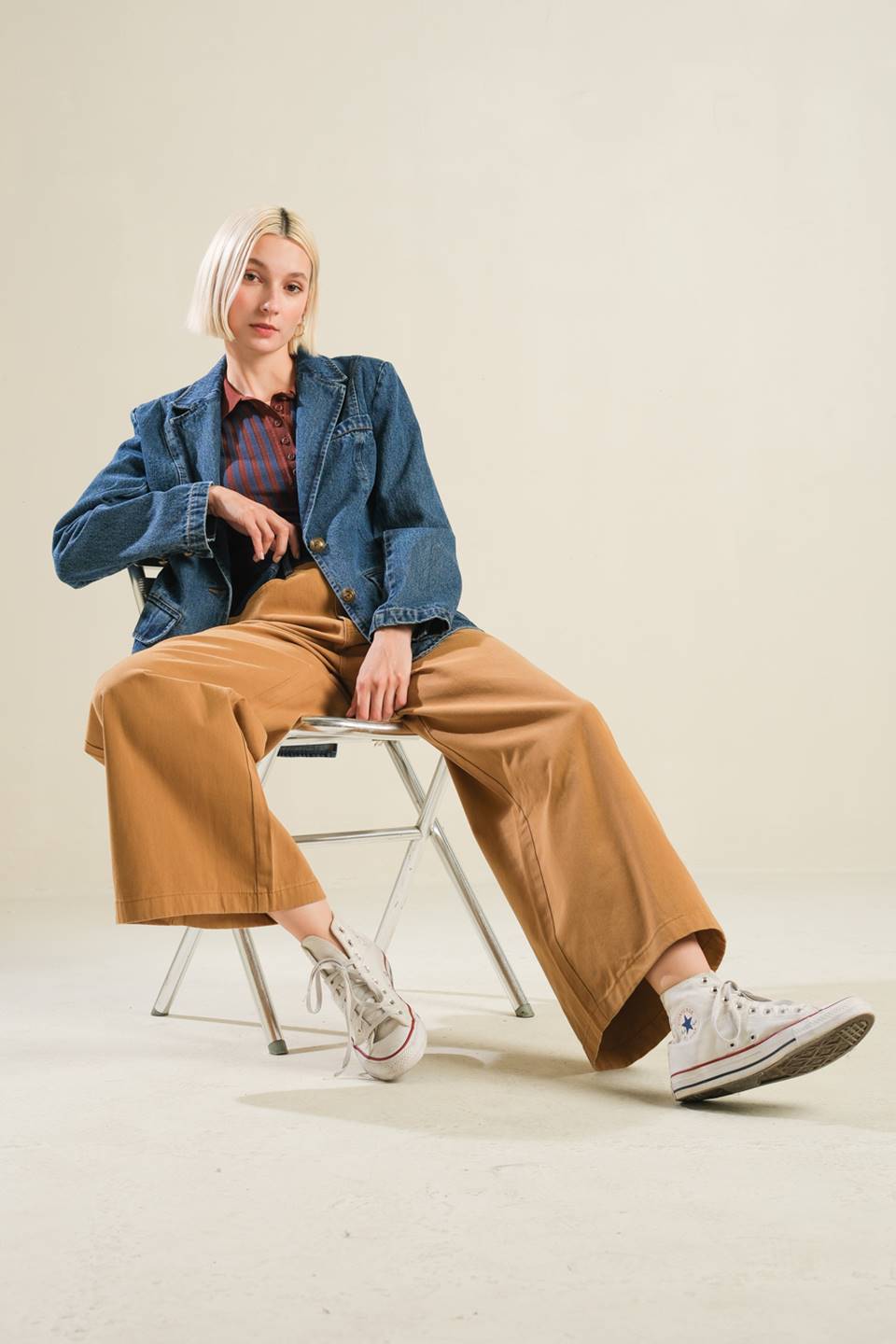 BLISSFUL STROLLS SWEATER POLO TOP - Concordia Style Boutique