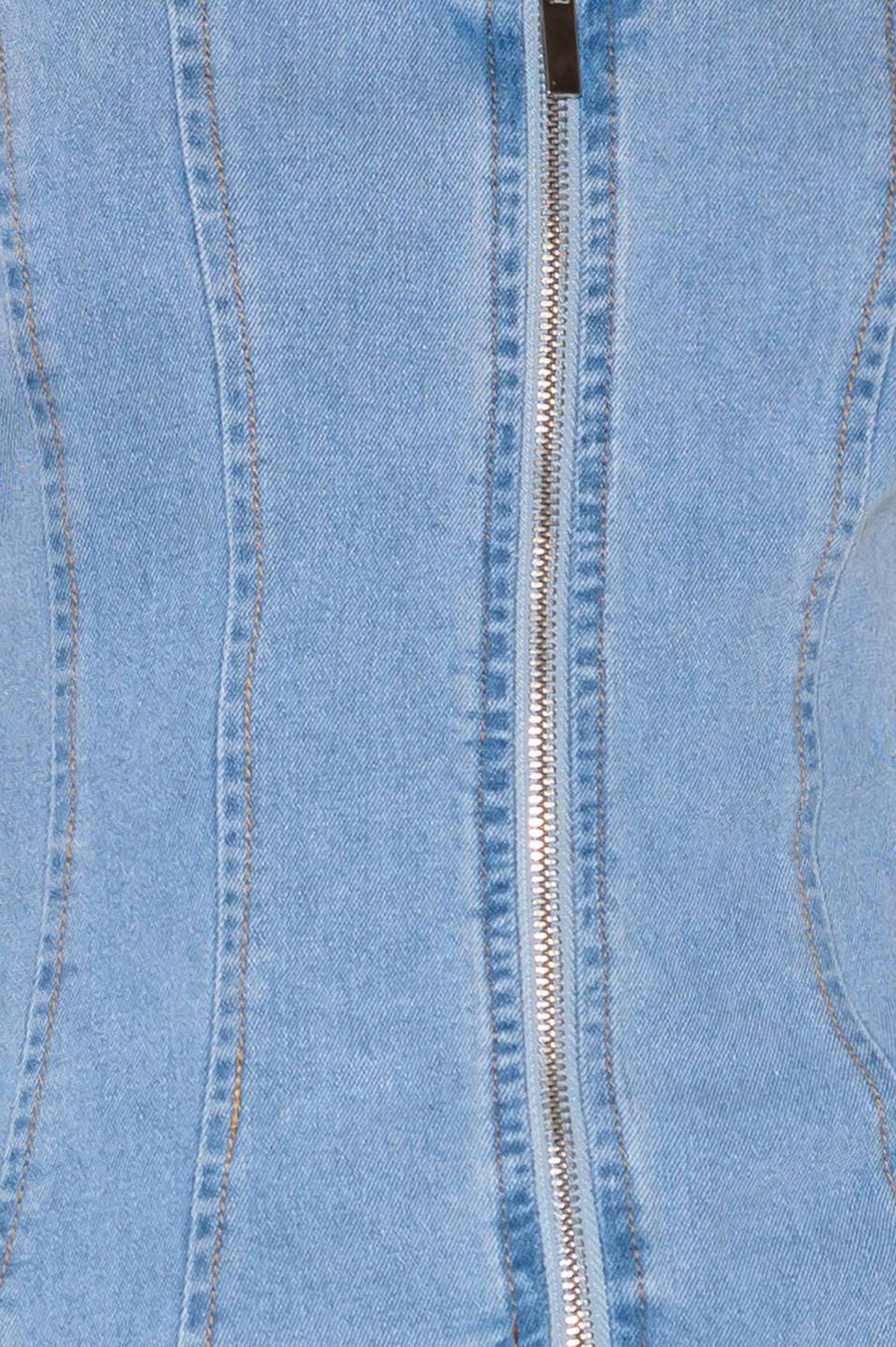 ALMOST ANGELIC LIGHT INDIGO DENIM TOP - Concordia Style Boutique