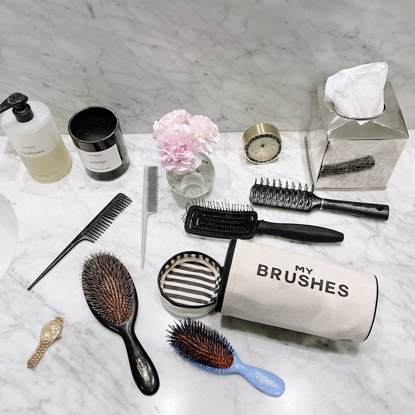 Brushes, Cylinder Case, Cream - Concordia Style Boutique