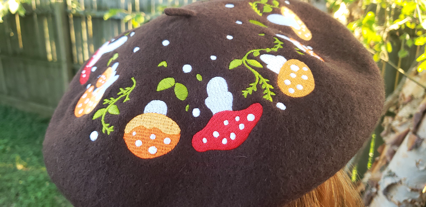 Fairy Circle Embroidered Beret - Concordia Style Boutique