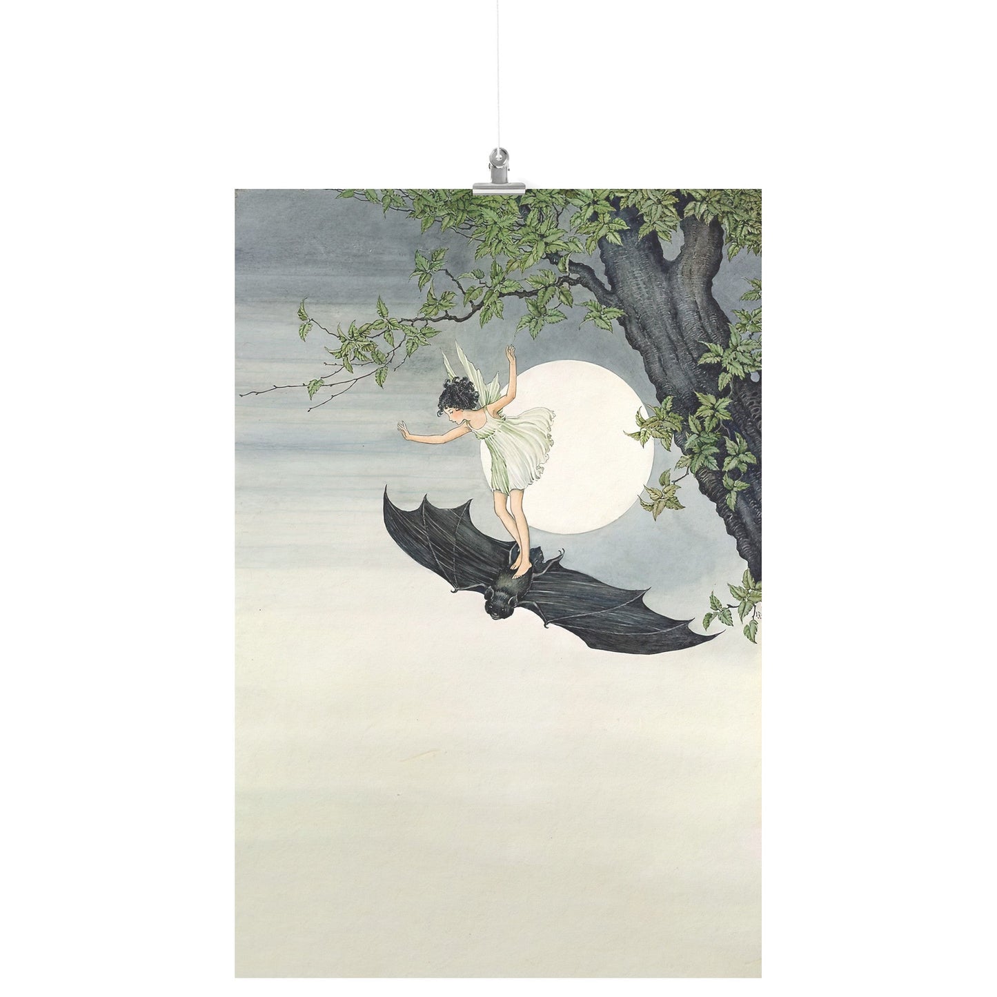 "Fairy Riding a Bat" by Ida Rentoul Outhwaite Matte Poster