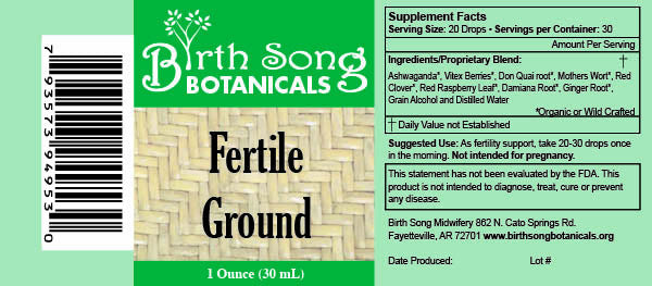 Fertile Ground Herbal Tincture To Support Women, Hormone Harmony, Natural Fertility and Conception* Herbal Support for Normal Womb Health 2 oz. - Concordia Style Boutique