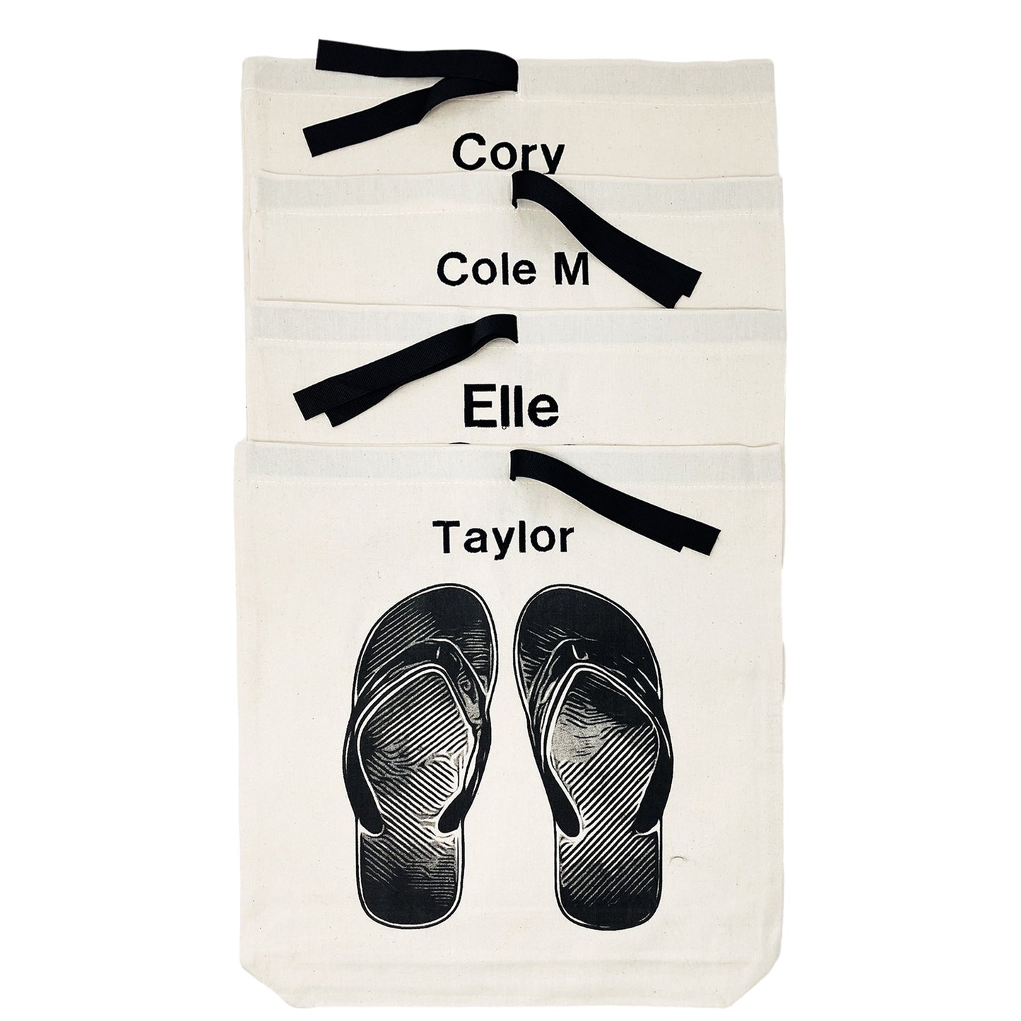 Flip Flops Shoe Bag, Cream - Concordia Style Boutique