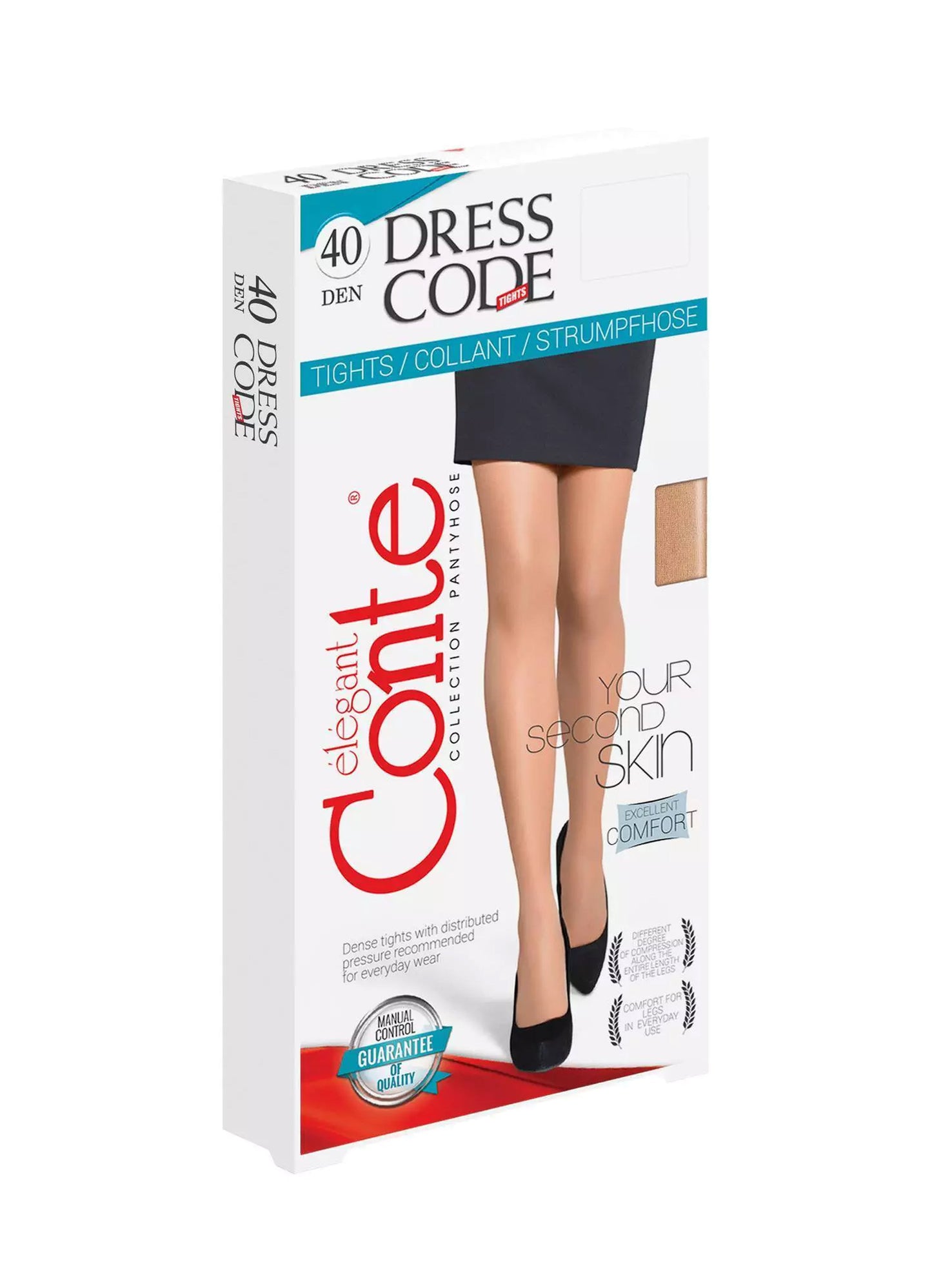 Tights Conte Dress Code 40 Den - Second Skin Effect - Concordia Style Boutique