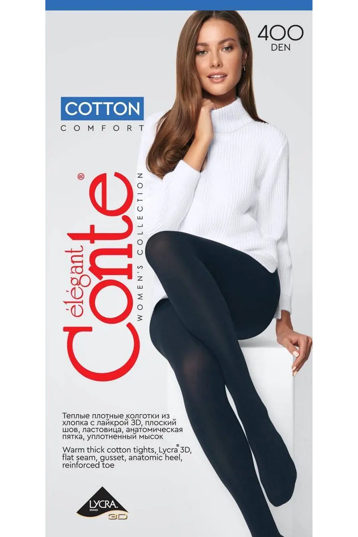 Tights Conte Cotton 400 Den - Warm Opaque - Concordia Style Boutique