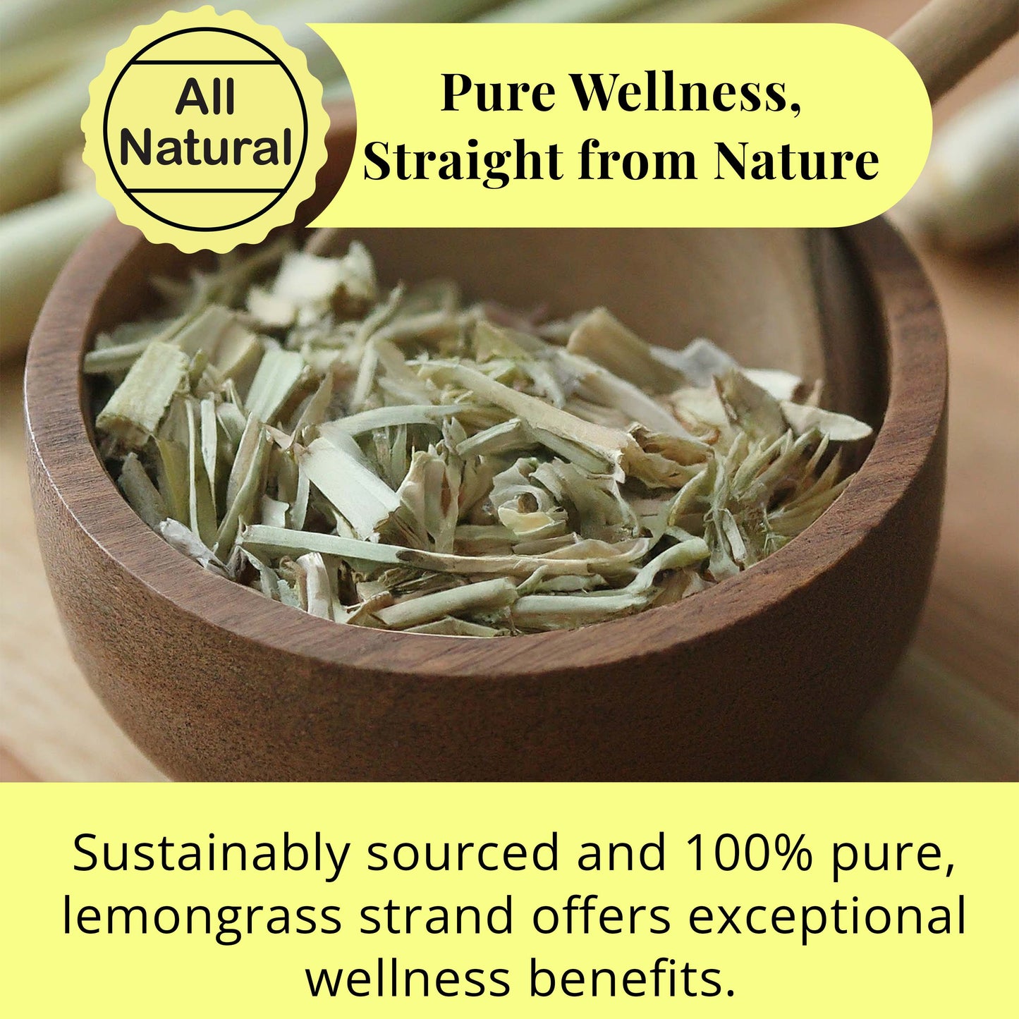 Akshit Dried Lemongrass Leaves | Dried Lemongrass Tea | Loose Leaf Tea | Te De Limon | Lemon Grass Leaves| 2.6 oz I limón césped I Citronnelle Bio Akshit