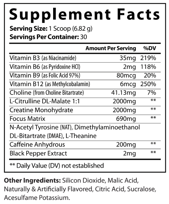 Fruit Punch Pre-Workout Energy Powder + Focus Boost & Hydration | Sugar Free - Concordia Style Boutique