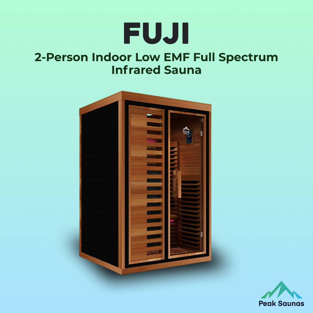 Peak Saunas Fuji 2-Person Full Spectrum Infrared Sauna with XL Medical-Grade Red Light Therapy & Smart WiFi App Control - Concordia Style Boutique