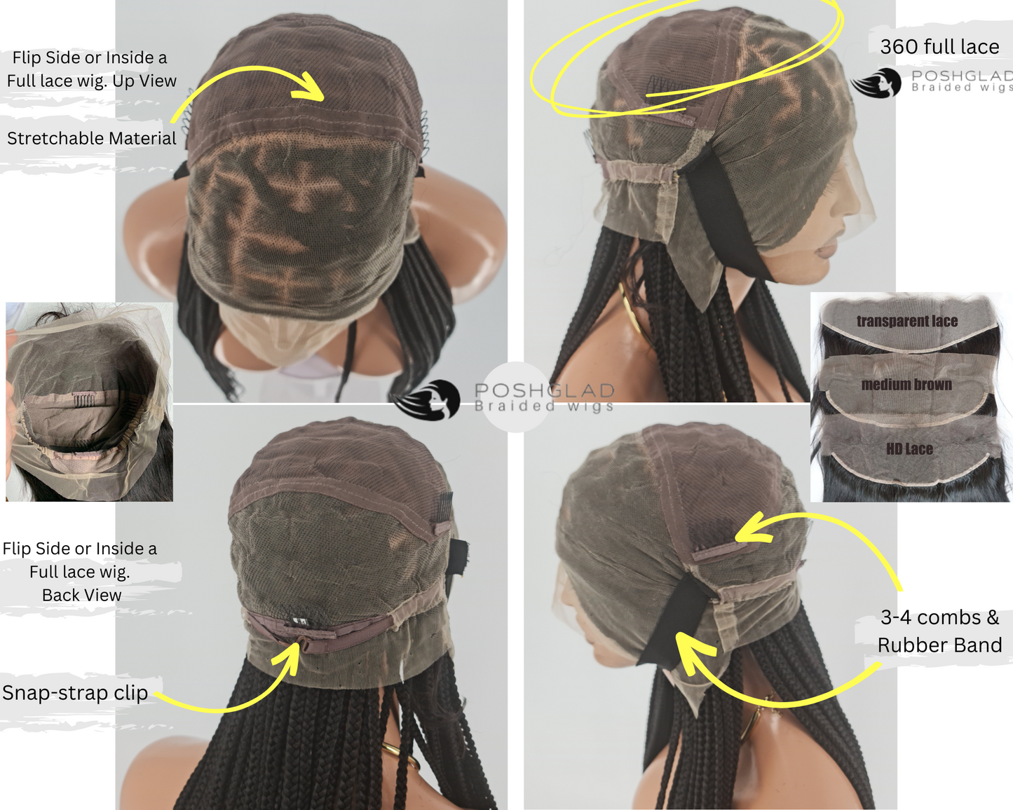 100% Human Hair Bohemian Curls Knotless Braid Wig (Bianca) Tara