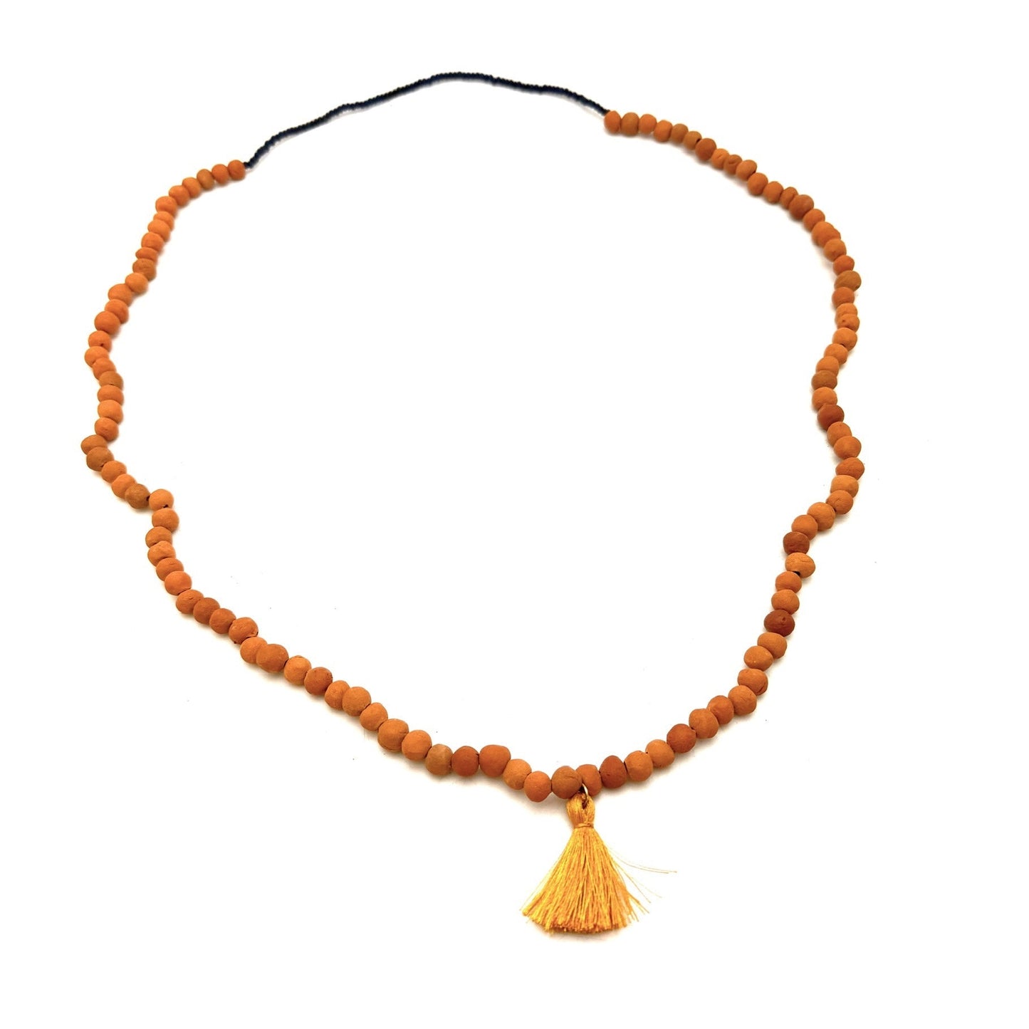Terra Cotta Tassel Necklace
