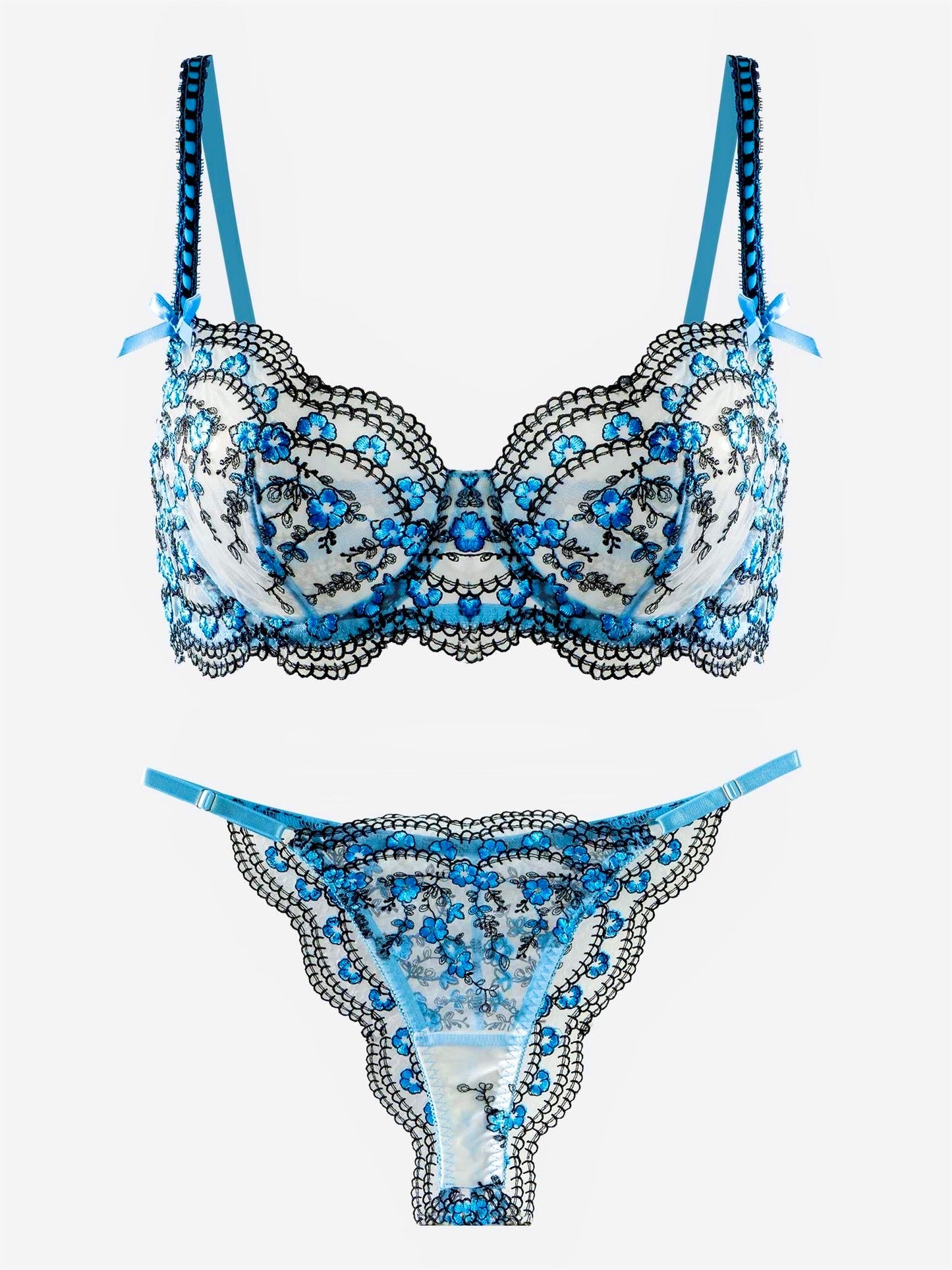 Blossom Delights Embroidery Lingerie Set - Concordia Style Boutique