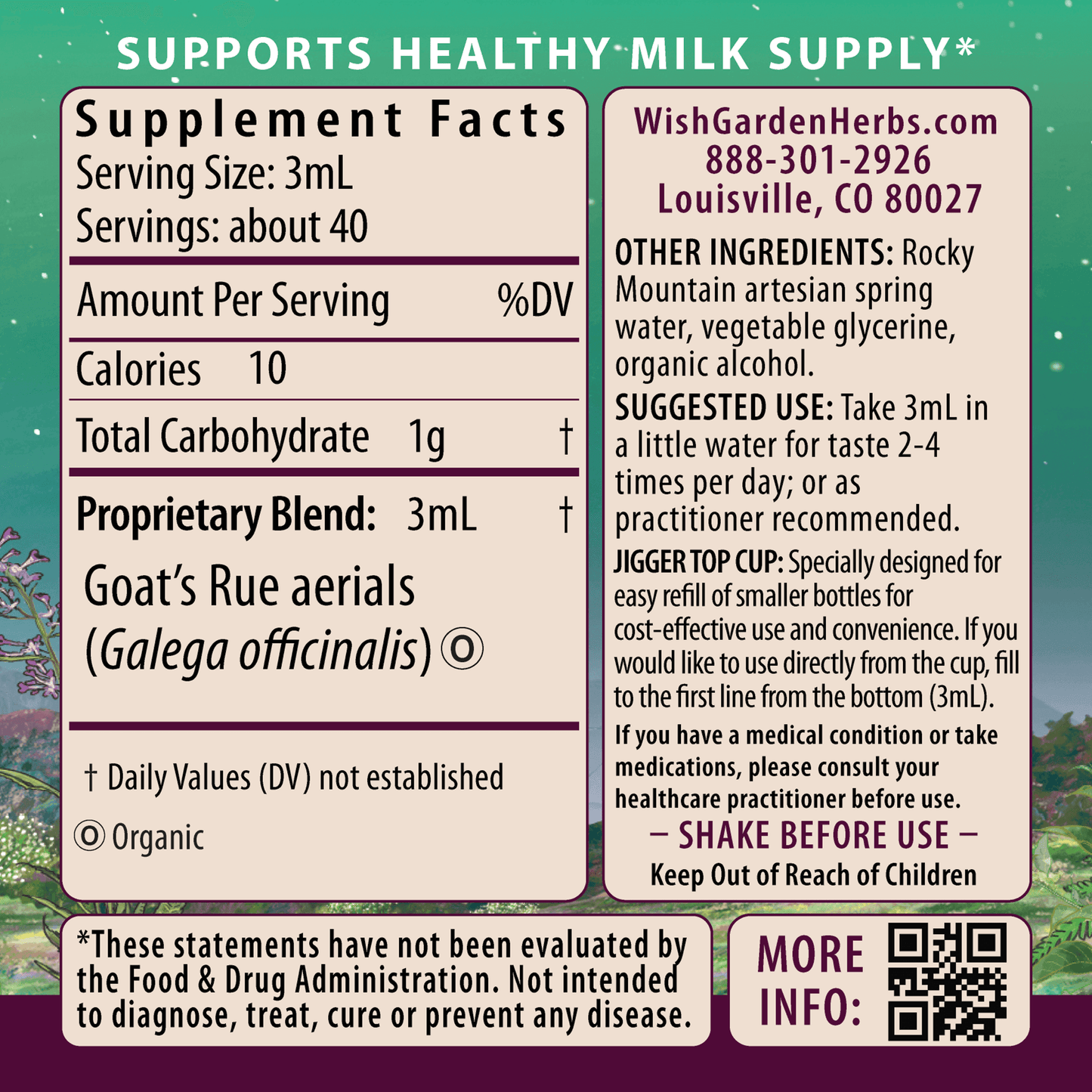 Goat's Rue Lactation Aid - Concordia Style Boutique