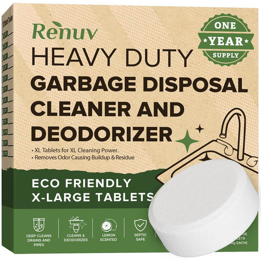 Garbage Disposal Cleaner Deodorizer Tablets Heavy Duty, Odor Eliminator, Degreaser, Dissolves Organic Waste - Concordia Style Boutique