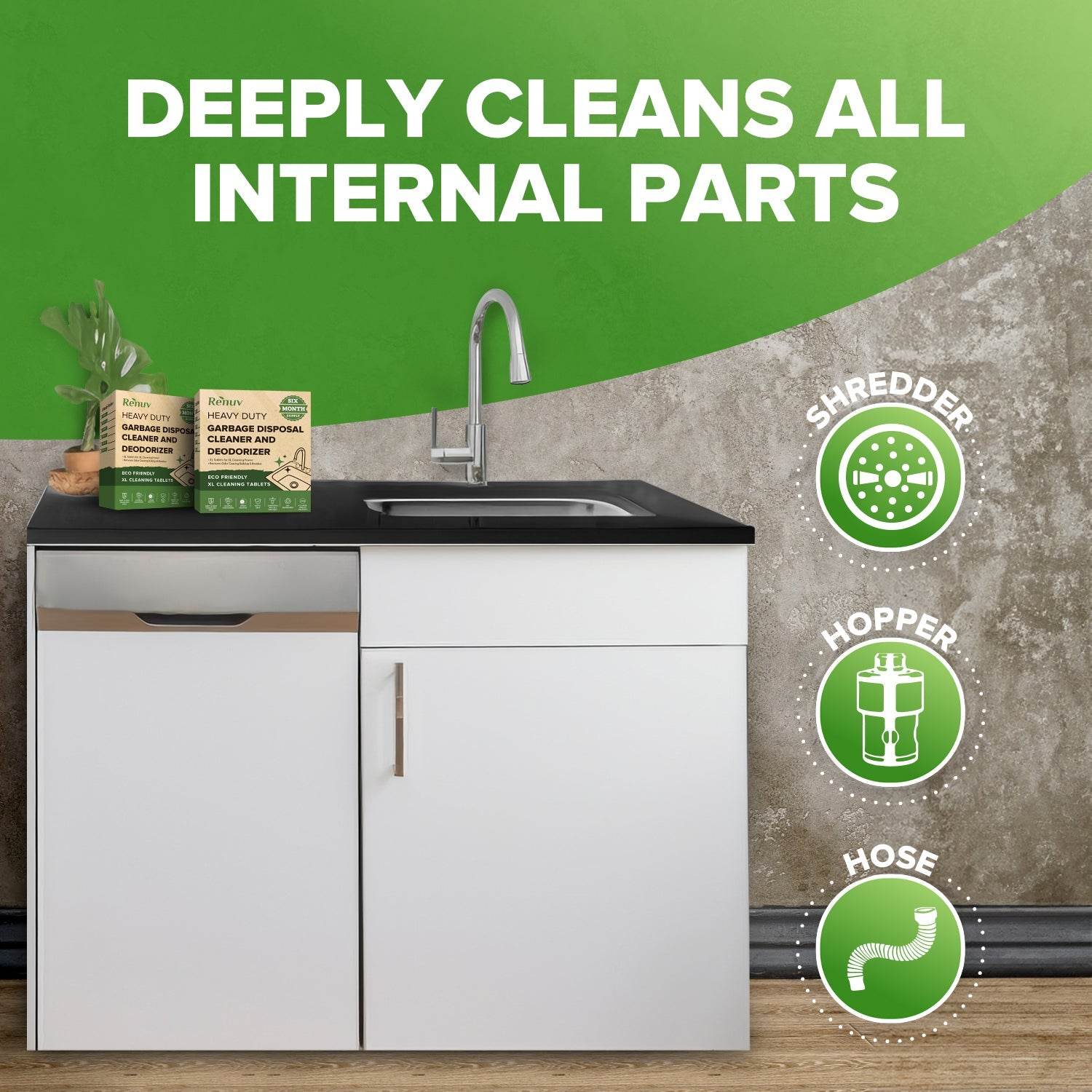 Garbage Disposal Cleaner Deodorizer Tablets Heavy Duty, Odor Eliminator, Degreaser, Dissolves Organic Waste - Concordia Style Boutique