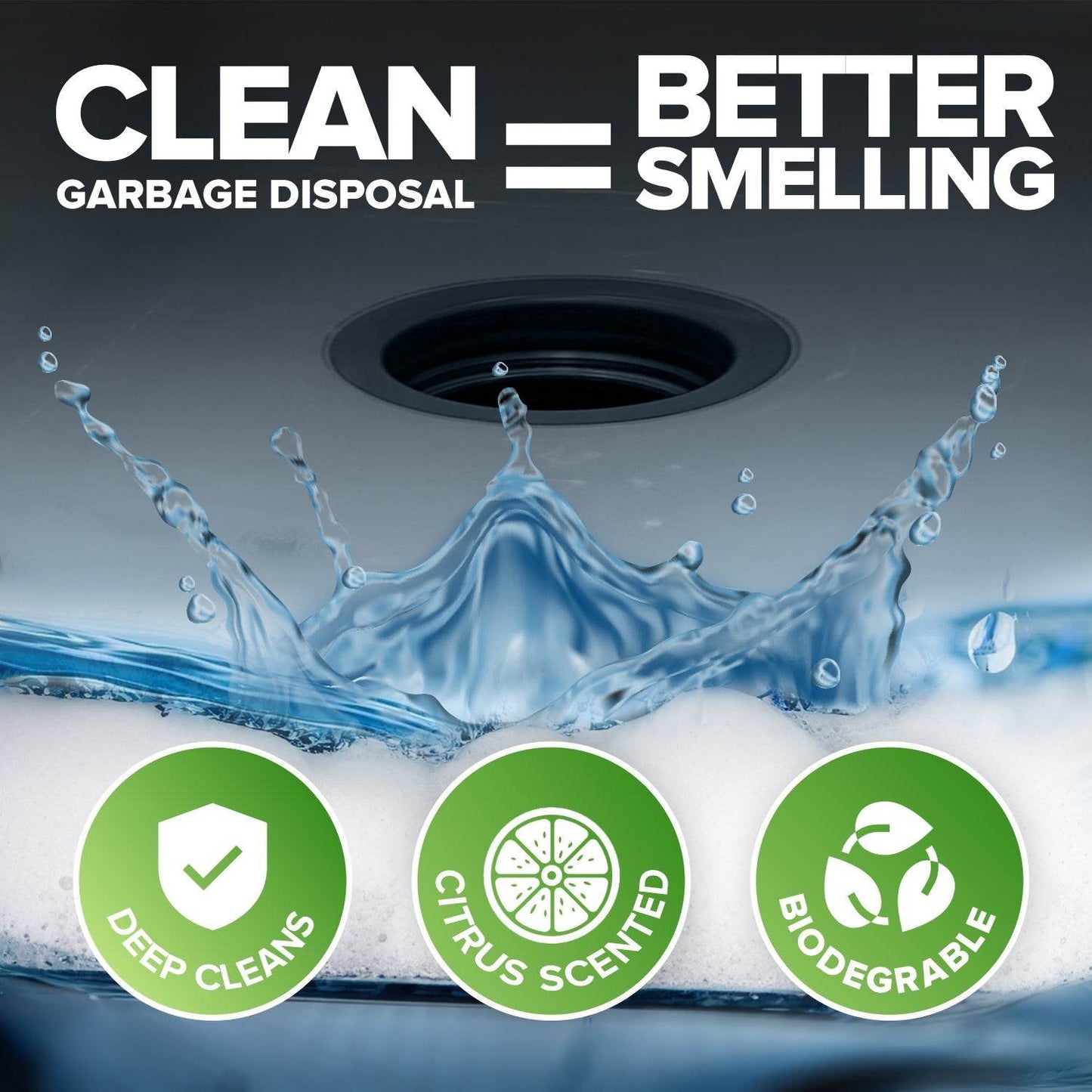 Garbage Disposal Cleaner Deodorizer Tablets Heavy Duty, Odor Eliminator, Degreaser, Dissolves Organic Waste - Concordia Style Boutique