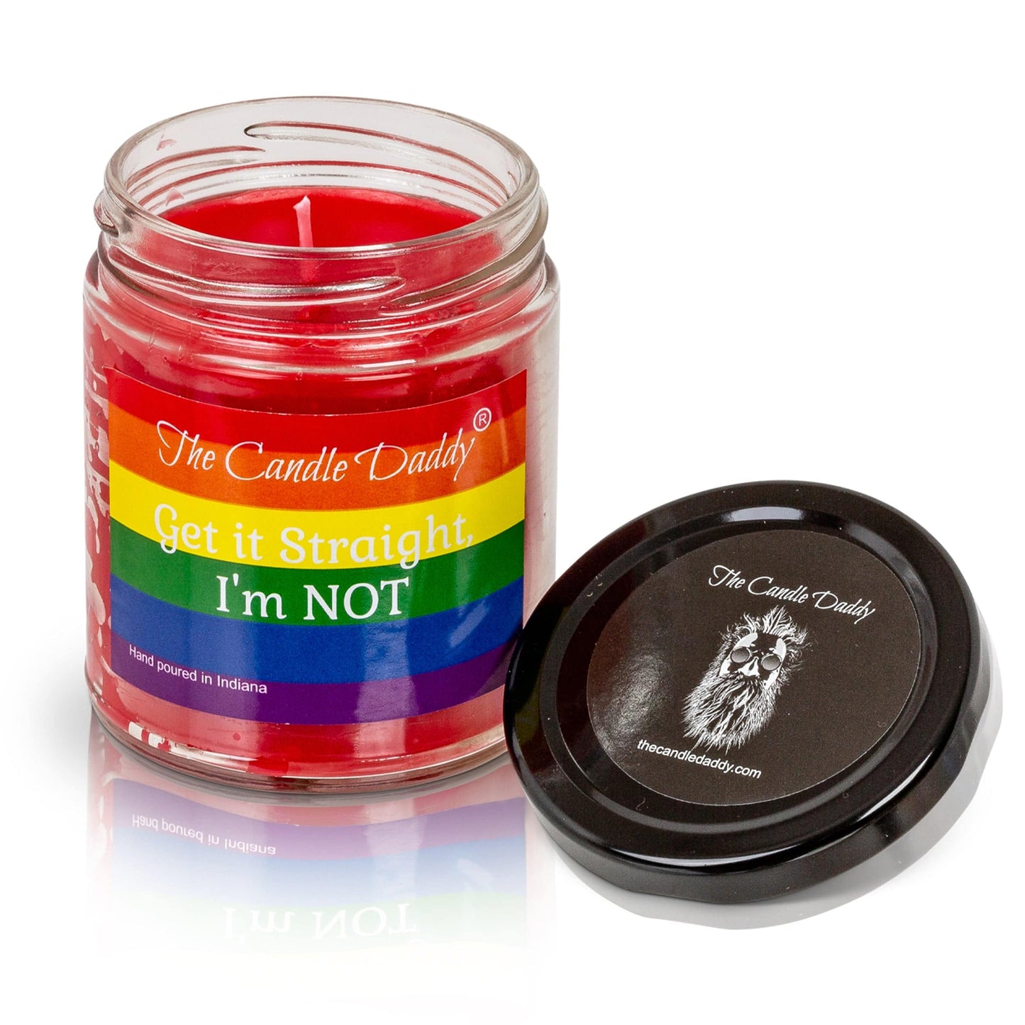 Get It Straight..I'm Not - LGBTQ+ Pride - Watermelon Scented 6oz Jar Candle - The Candle Daddy