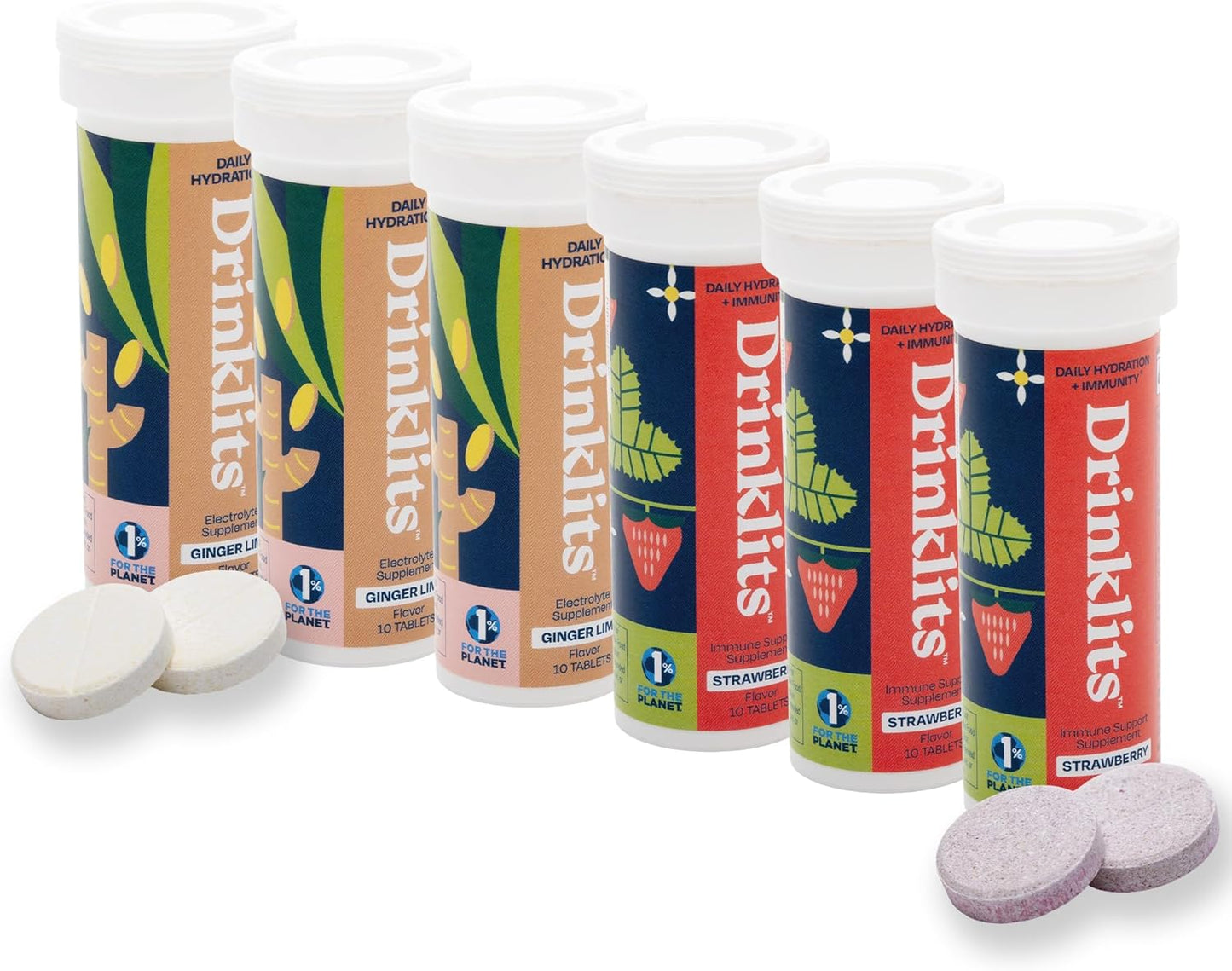 Ginger-Lime Daily Hydration & Strawberry Daily Immune Support (6) Tube Combo Pack - Concordia Style Boutique