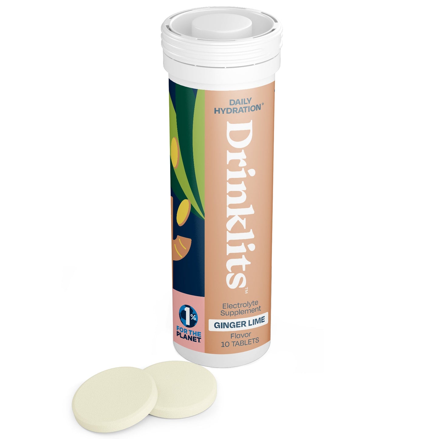 GINGER-LIME Electrolyte Tablets for Daily Hydration (8 Tubes, 80 Servings) - Concordia Style Boutique