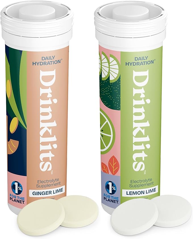 Daily Hydration, Vitamins, Electrolyte Tablets, Ginger-Lime and Lemon Lime, 2 Pack (20 Servings) - Concordia Style Boutique