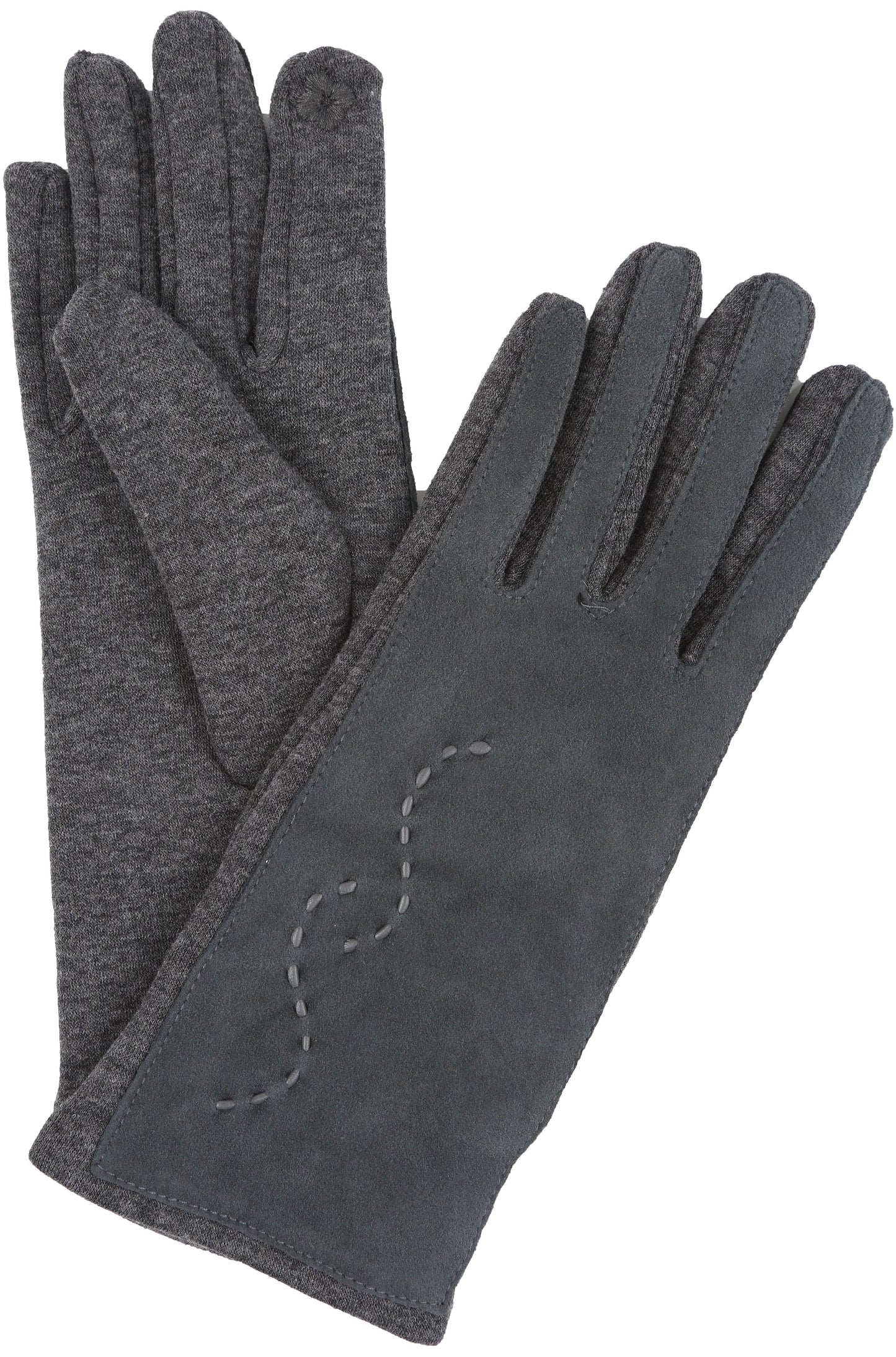 Sakkas Lidy Leather Embroidered Comfortable Warm Snow Touch Screen Finger Gloves - Concordia Style Boutique
