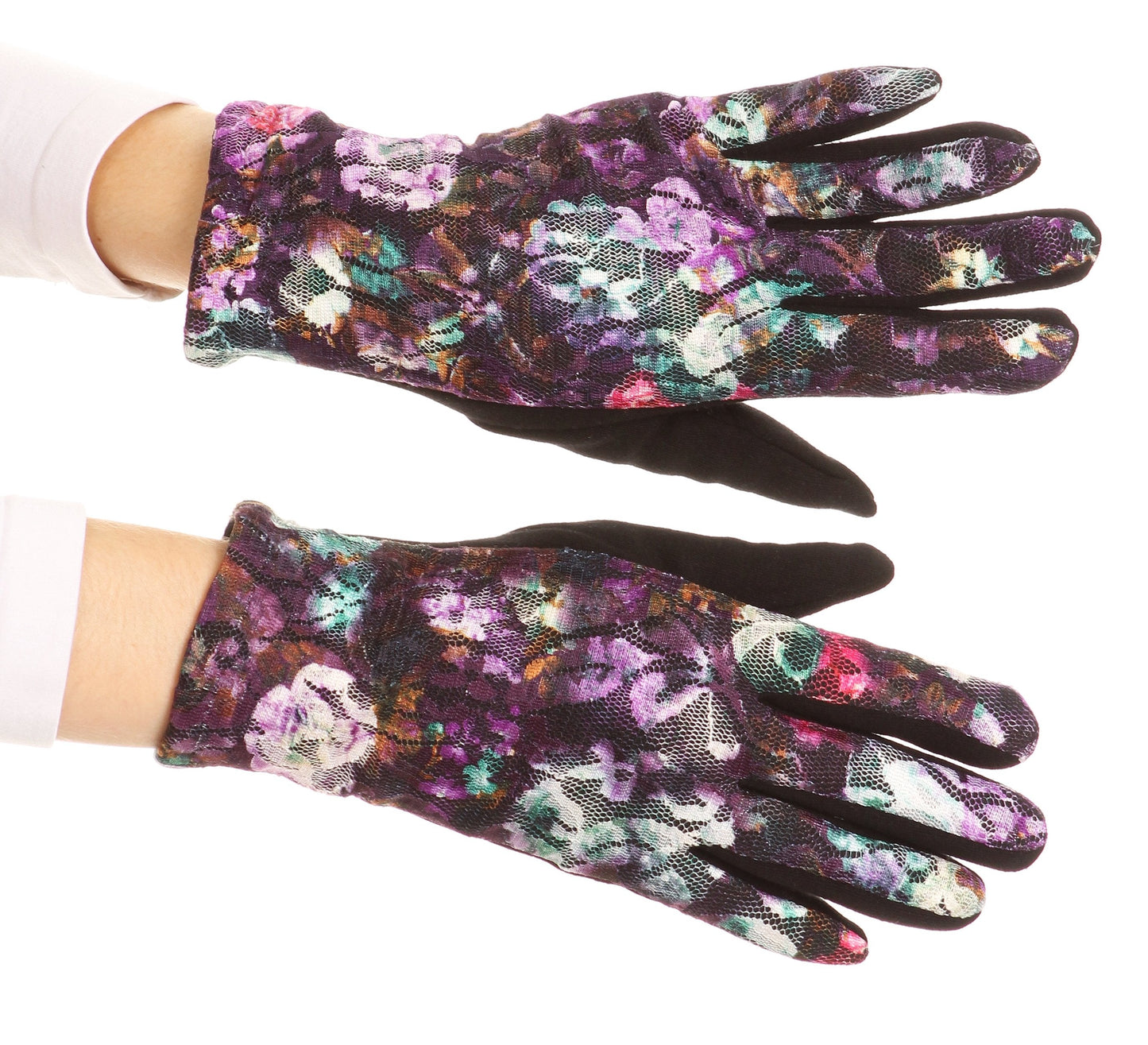 Sakkas Emie Quilted and Lace Super Soft Warm Driving Gloves Touch Screen Capable - Concordia Style Boutique