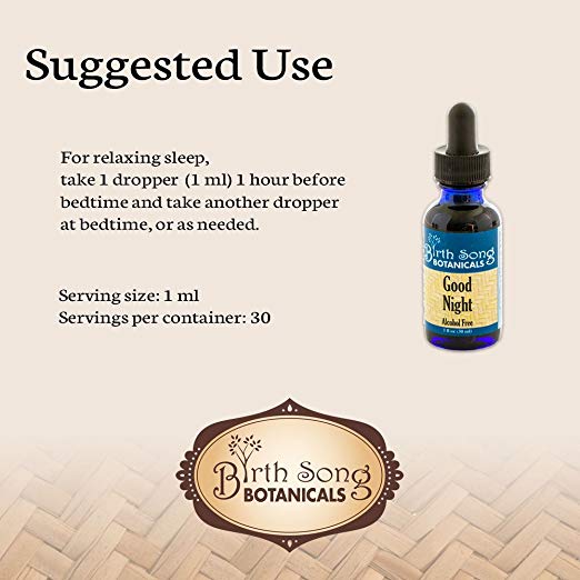 Good Night Herbal Sleep Tincture with Valerian and Passionflower, Natural Sleep and Relaxation Support Supplement 1 oz. - Concordia Style Boutique