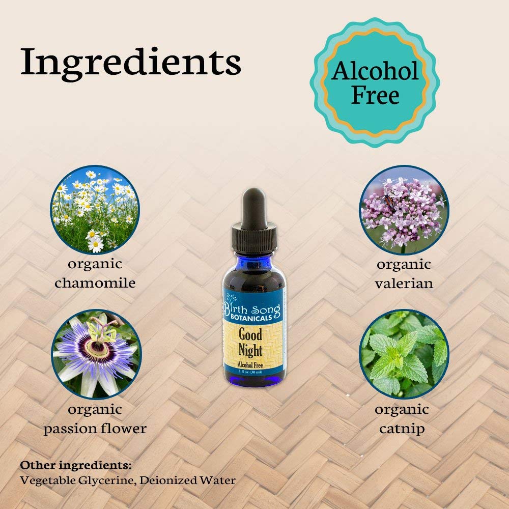 Good Night Herbal Sleep Tincture with Valerian and Passionflower, Natural Sleep and Relaxation Support Supplement 1 oz. - Concordia Style Boutique
