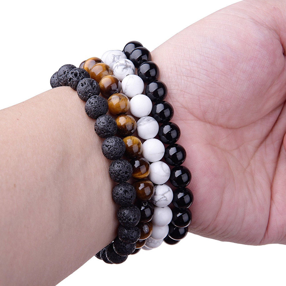 Beaded Bracelet 8mm Natural Stone Beads