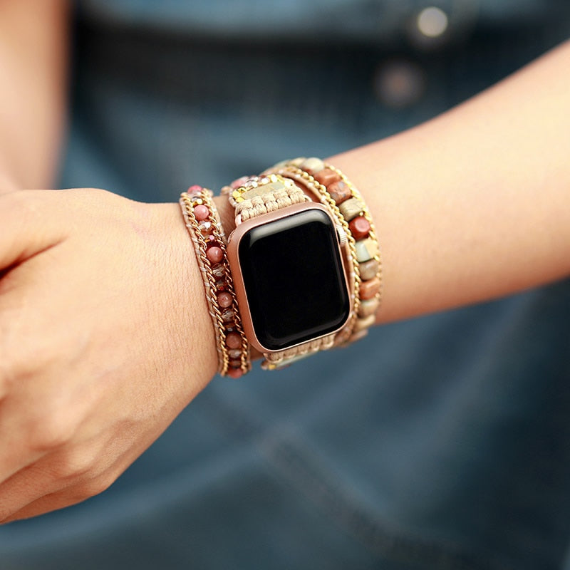 Rhodonite & Jasper Style & Relaxation Apple Watch Band