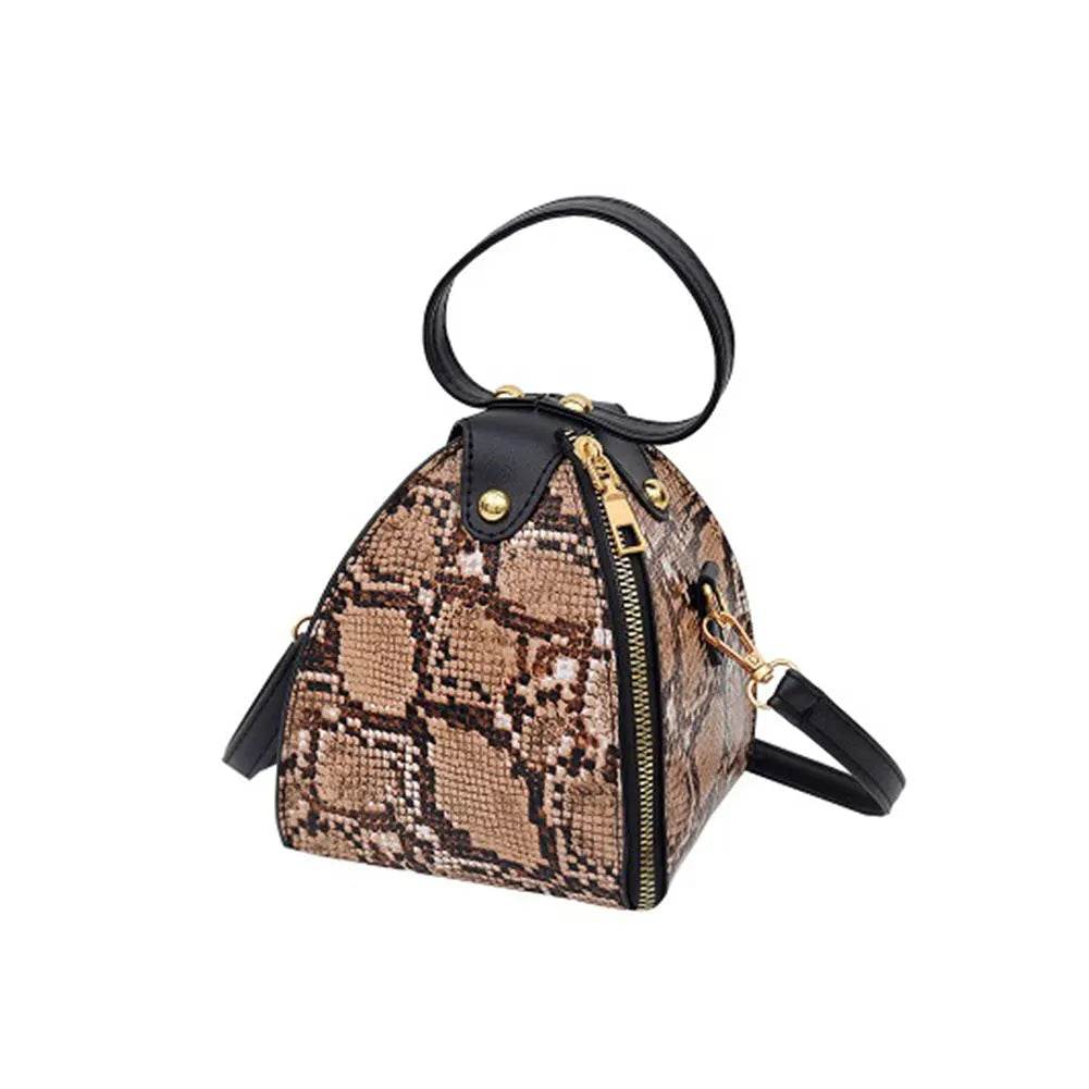 Pyramid Clutch Handbag- Ladies Elegant Crossbody Bag - Fashion Leopard Bag - Concordia Style Boutique