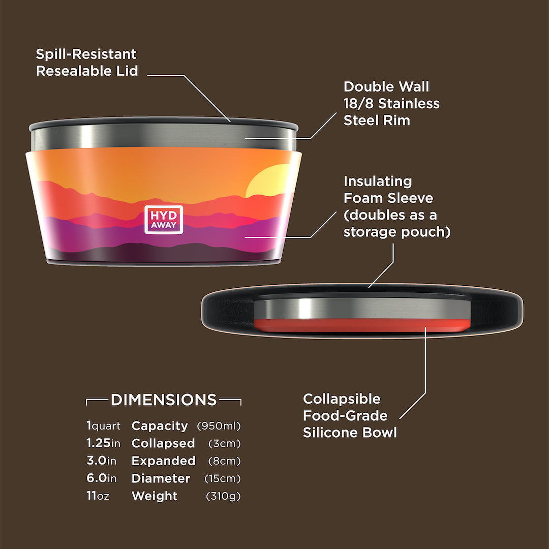 Collapsible Insulated Bowl | 1-Quart - Concordia Style Boutique