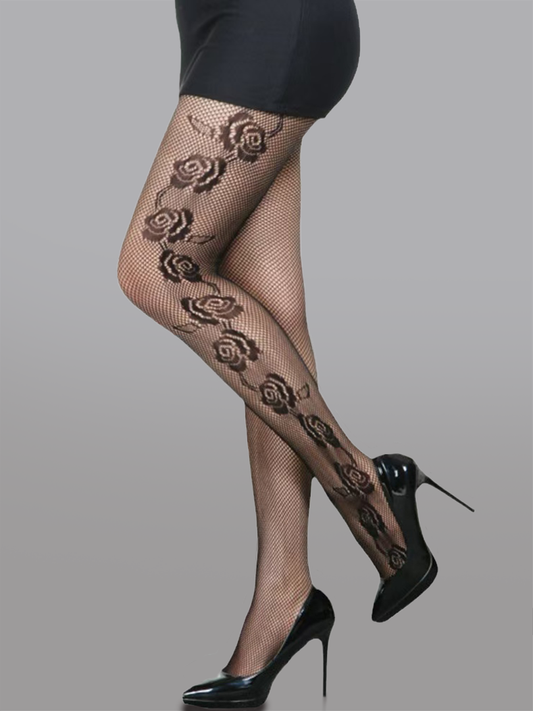 Elegant Rose Embroidered Tights - Concordia Style Boutique