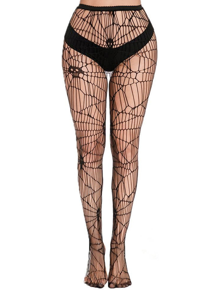 Artistic Skull Fishnet Tights - Concordia Style Boutique