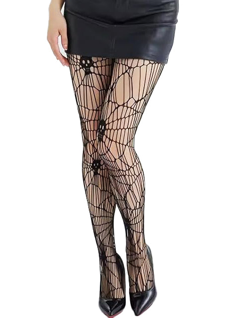 Artistic Skull Fishnet Tights - Concordia Style Boutique