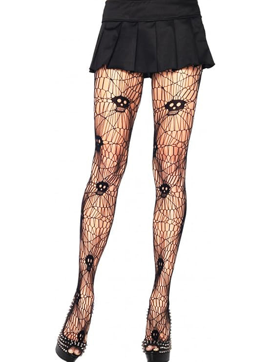 Artistic Skull Fishnet Tights - Concordia Style Boutique