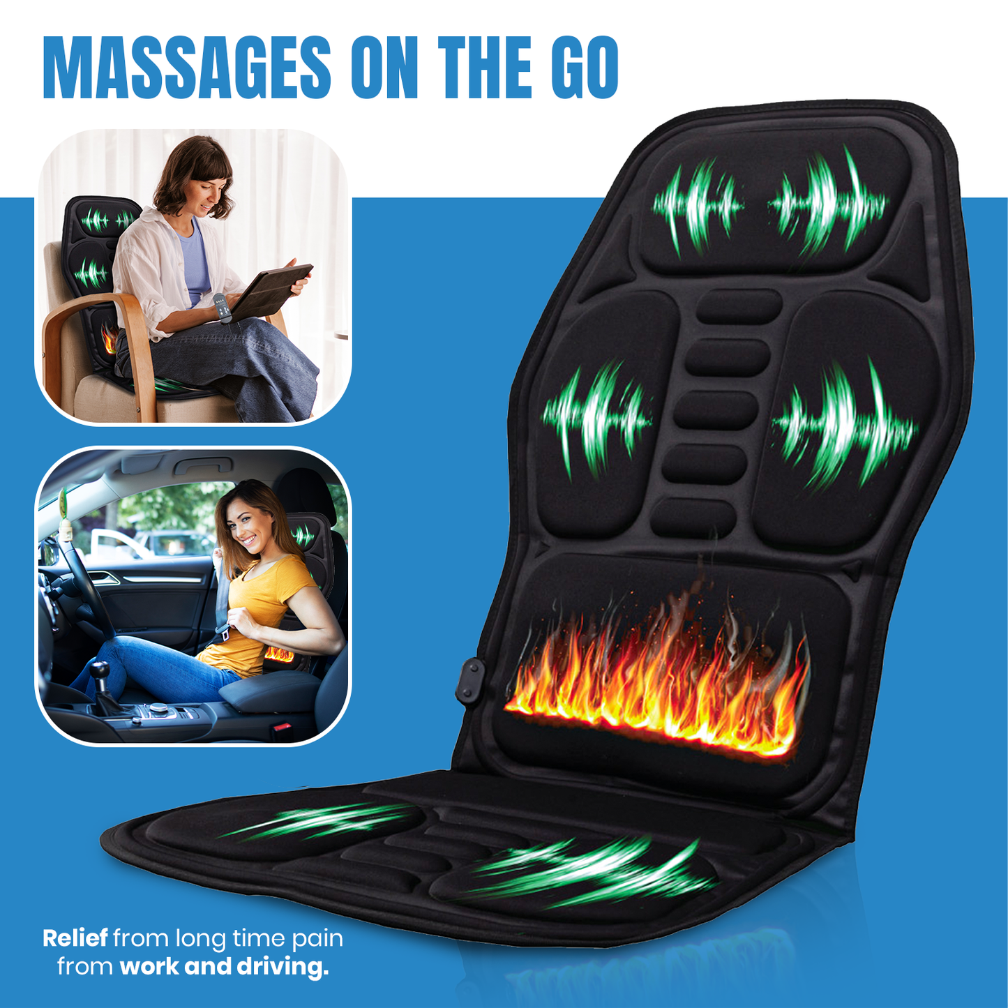 Pursonic Chair Cushion With Heat and Vibration - Concordia Style Boutique