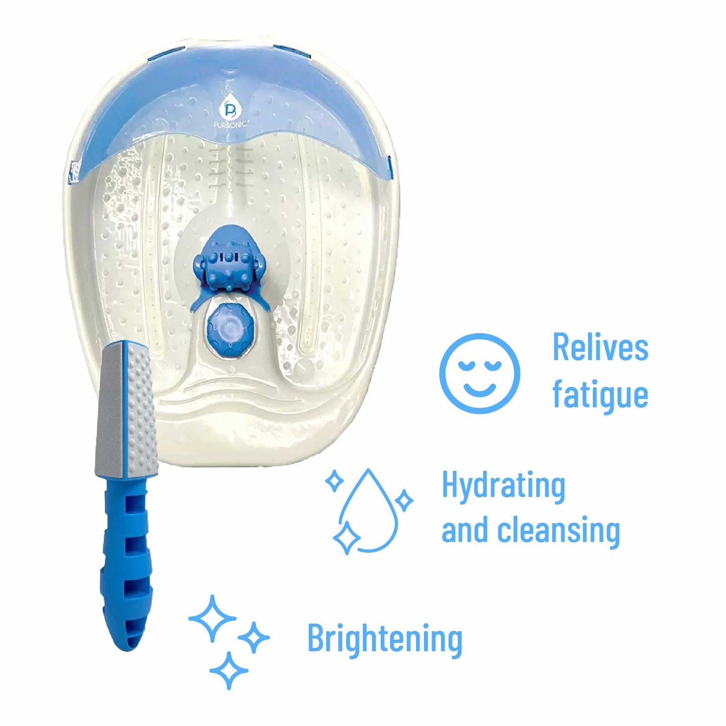 Pursonic Soothing Foot Spa Massager with Tea Tree Salt Scrub & Callus Remover. - Concordia Style Boutique