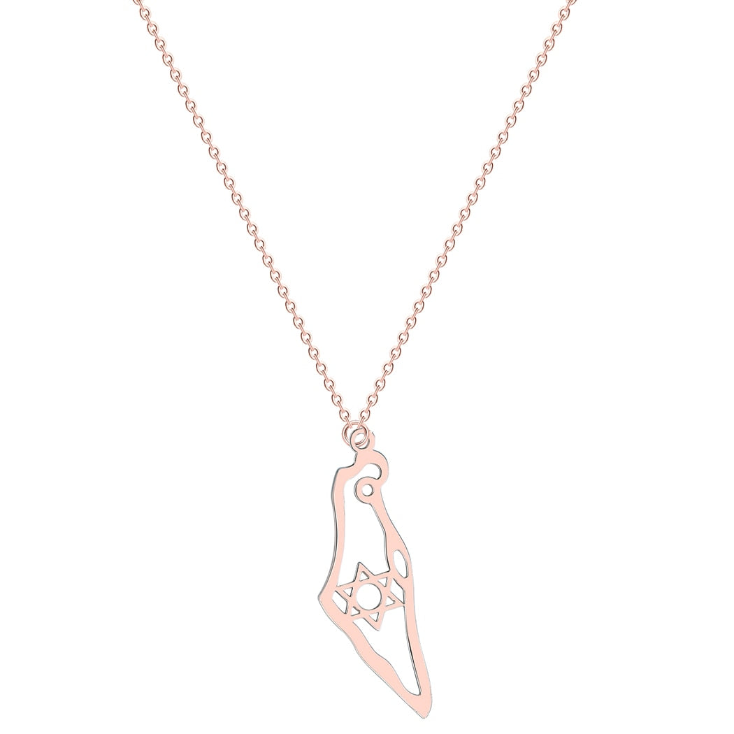 Map of Israel Necklace