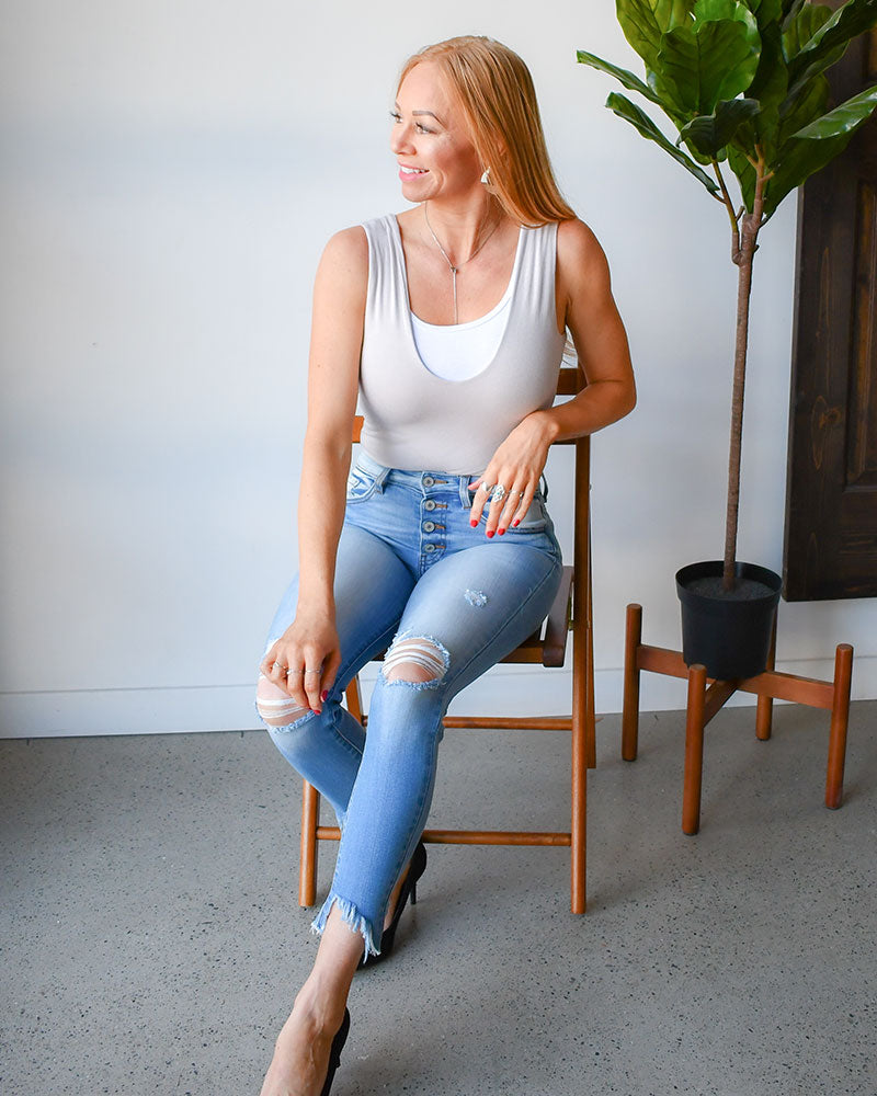 Classic Wide Strap Tank Halftee - Concordia Style Boutique