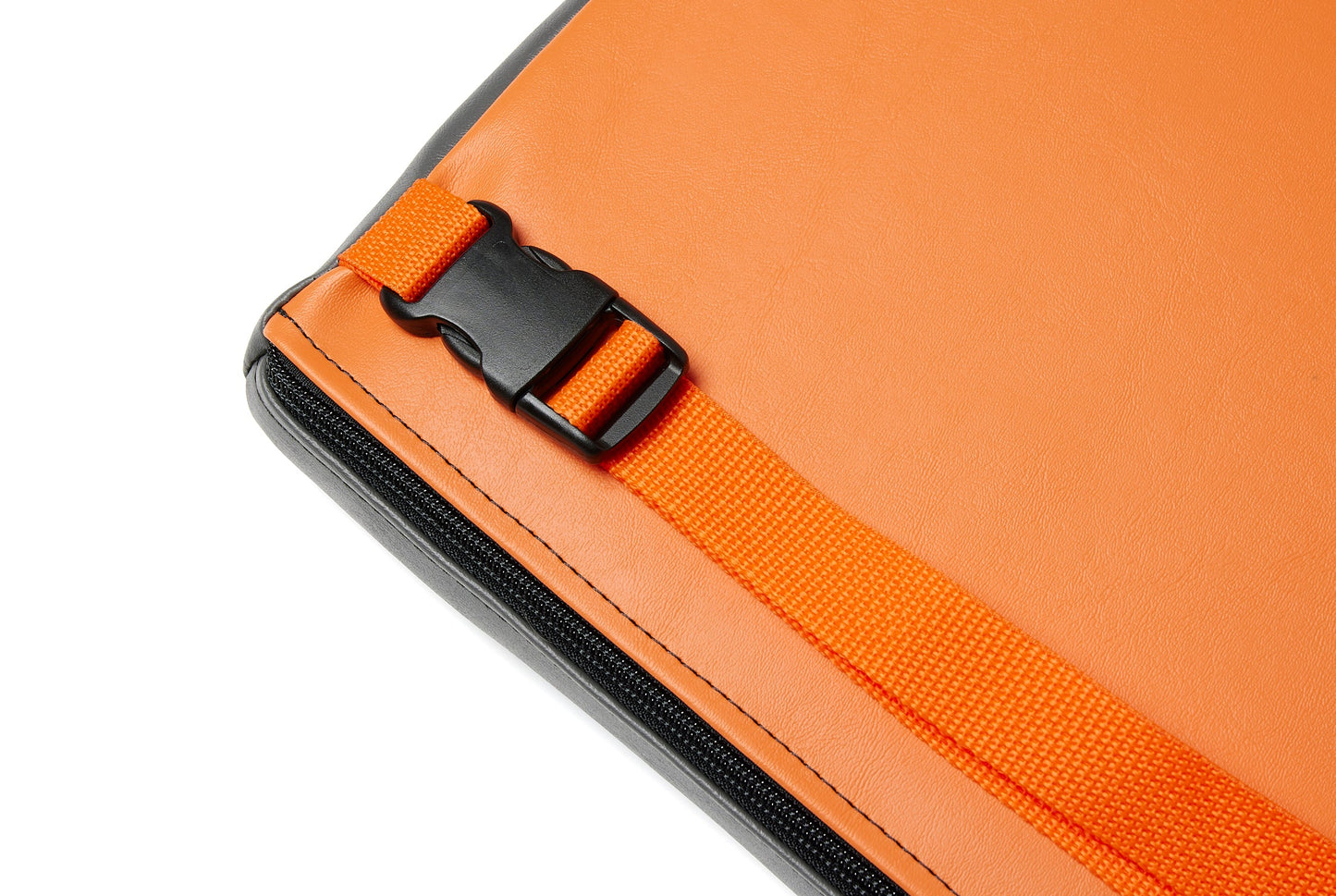 Anchor Grey Vinyl / Orange Logo - US-made Hüga heated cushions are the longest-lasting, highest quality, most durable heated cushions you can buy!