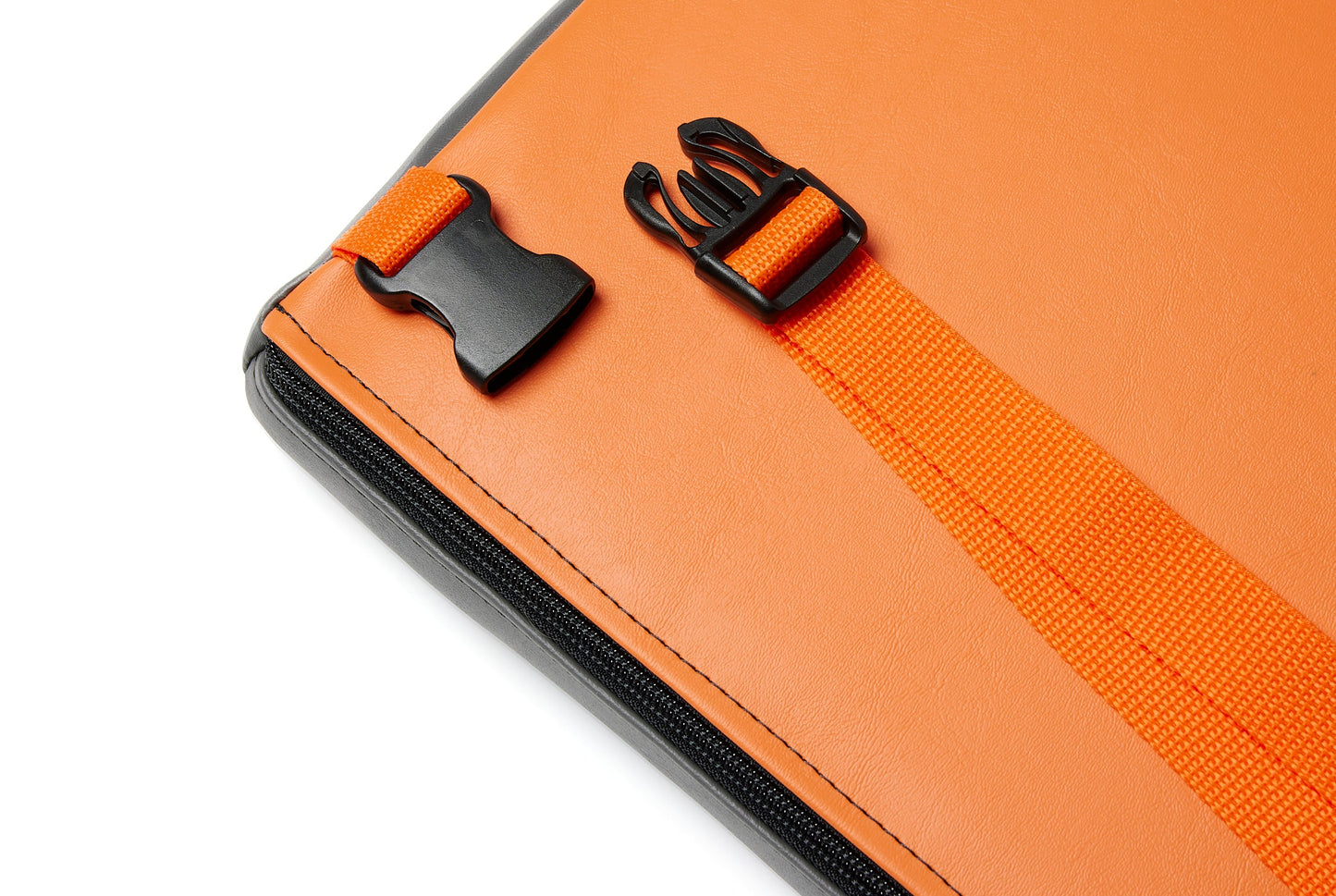 Anchor Grey Vinyl / Orange Logo - US-made Hüga heated cushions are the longest-lasting, highest quality, most durable heated cushions you can buy!