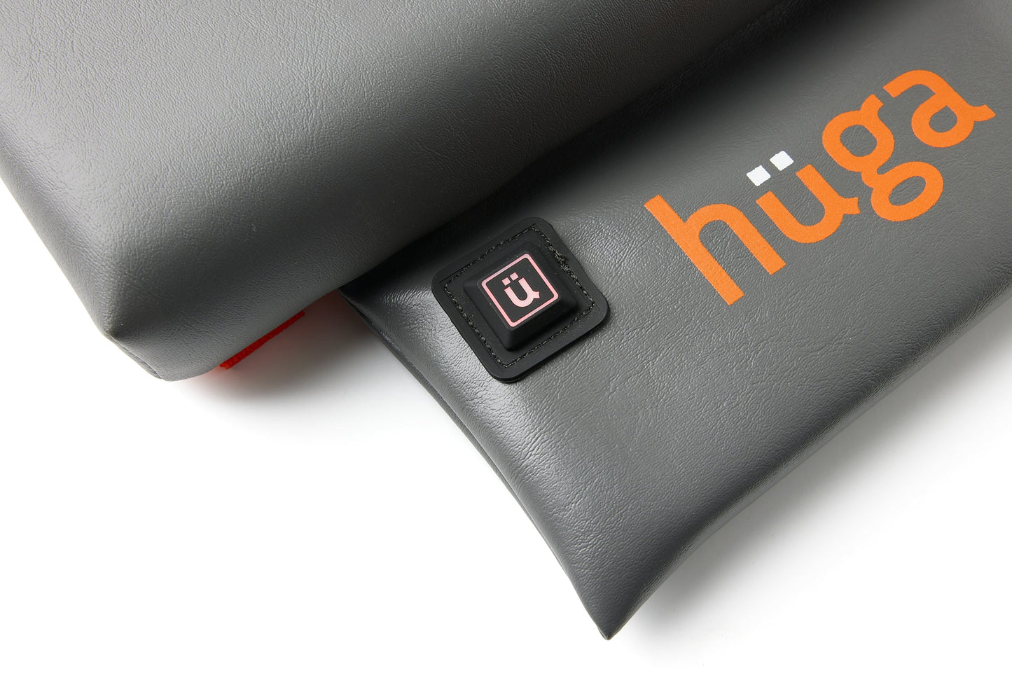 Anchor Grey Vinyl / Orange Logo - US-made Hüga heated cushions are the longest-lasting, highest quality, most durable heated cushions you can buy!