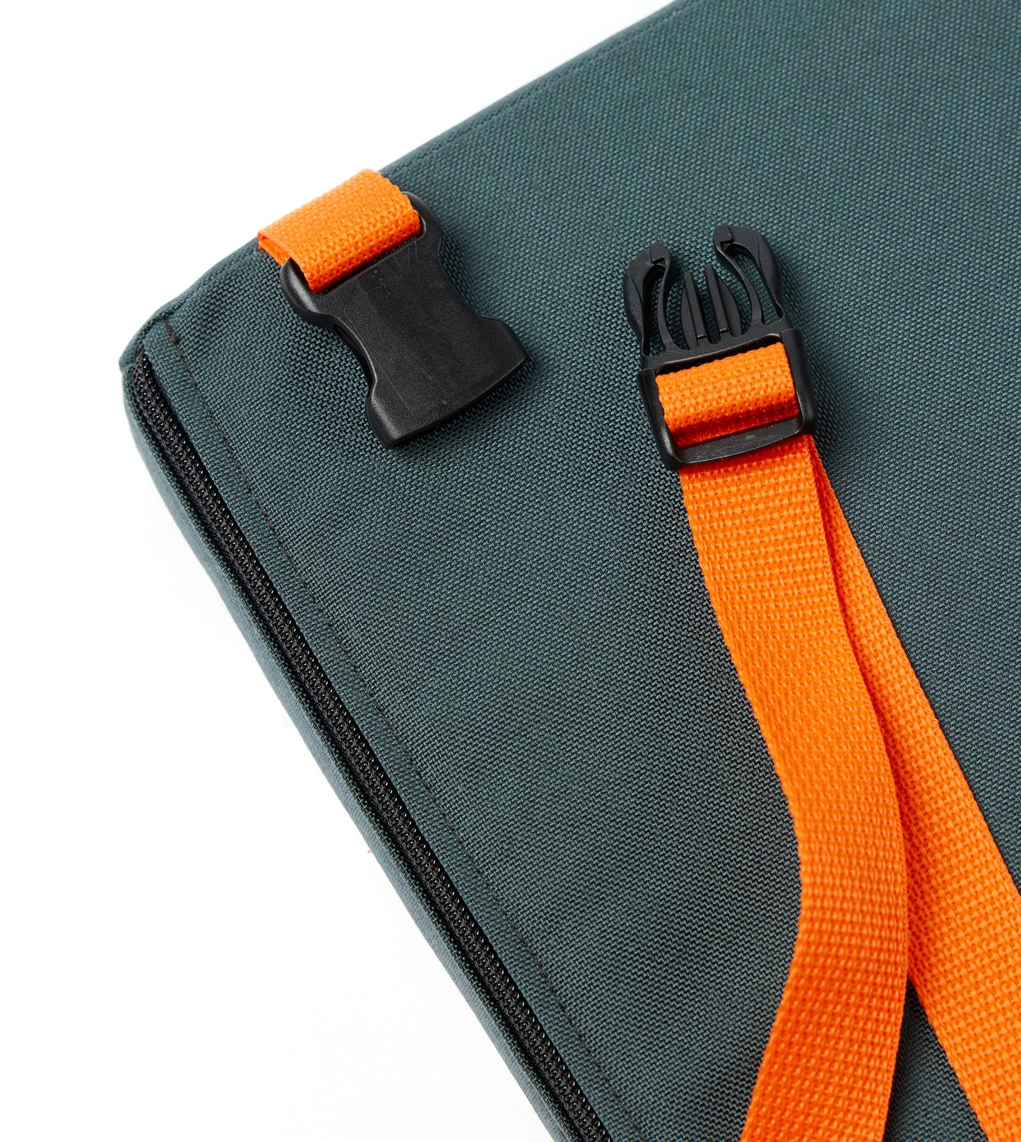 Steel Grey Cordura® / Orange Logo - US-made Hüga heated cushions are the longest-lasting, highest quality, most durable heated cushions you can buy!