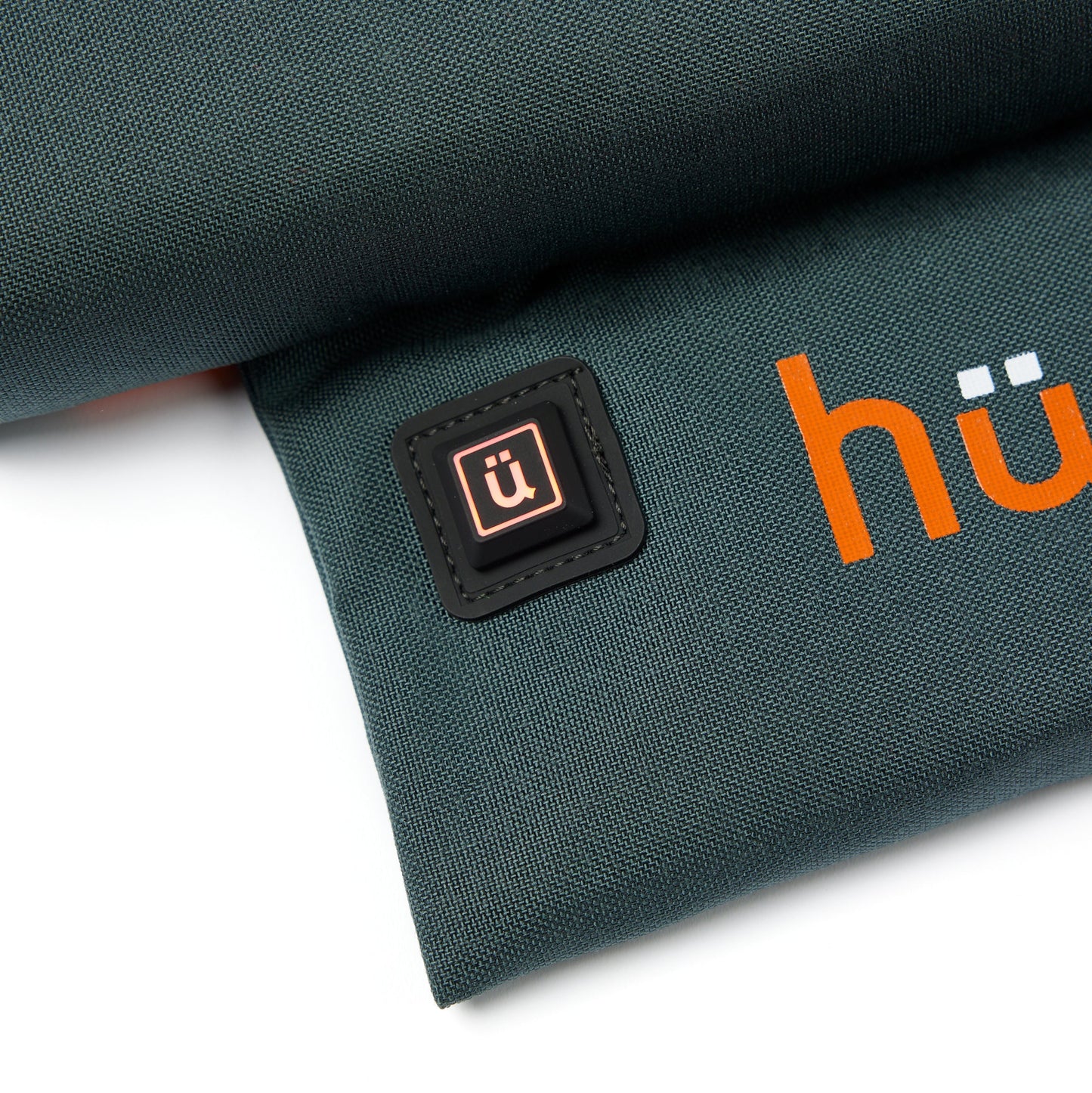 Steel Grey Cordura® / Orange Logo - US-made Hüga heated cushions are the longest-lasting, highest quality, most durable heated cushions you can buy!