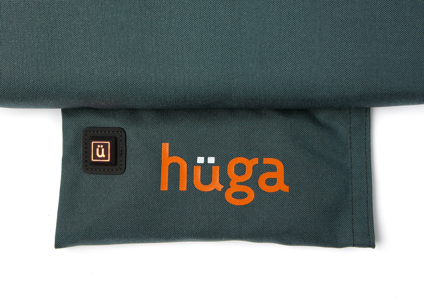 Steel Grey Cordura® / Orange Logo - US-made Hüga heated cushions are the longest-lasting, highest quality, most durable heated cushions you can buy!